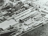 1967-68 Aerial shot of Kinleith Site, No5 Paper Machine being built  This item has been provided for private study purposes (such as school projects, family and local history research) and any published reproduction (print or electronic) may infringe copyright law. It is the responsibility of the user of any material to obtain clearance from the copyright holder. : CHH, History